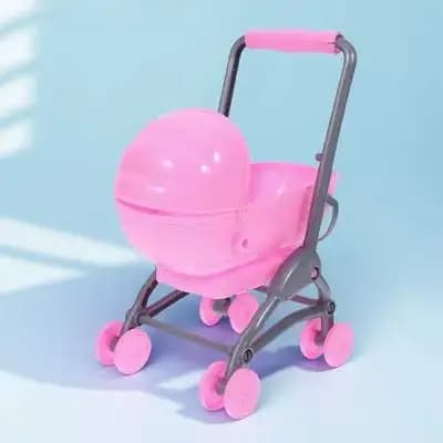 Passeggino in Plastica per Casa delle Bambole, Accessorio Decorativo per Giochi di Simulazione per Bambini