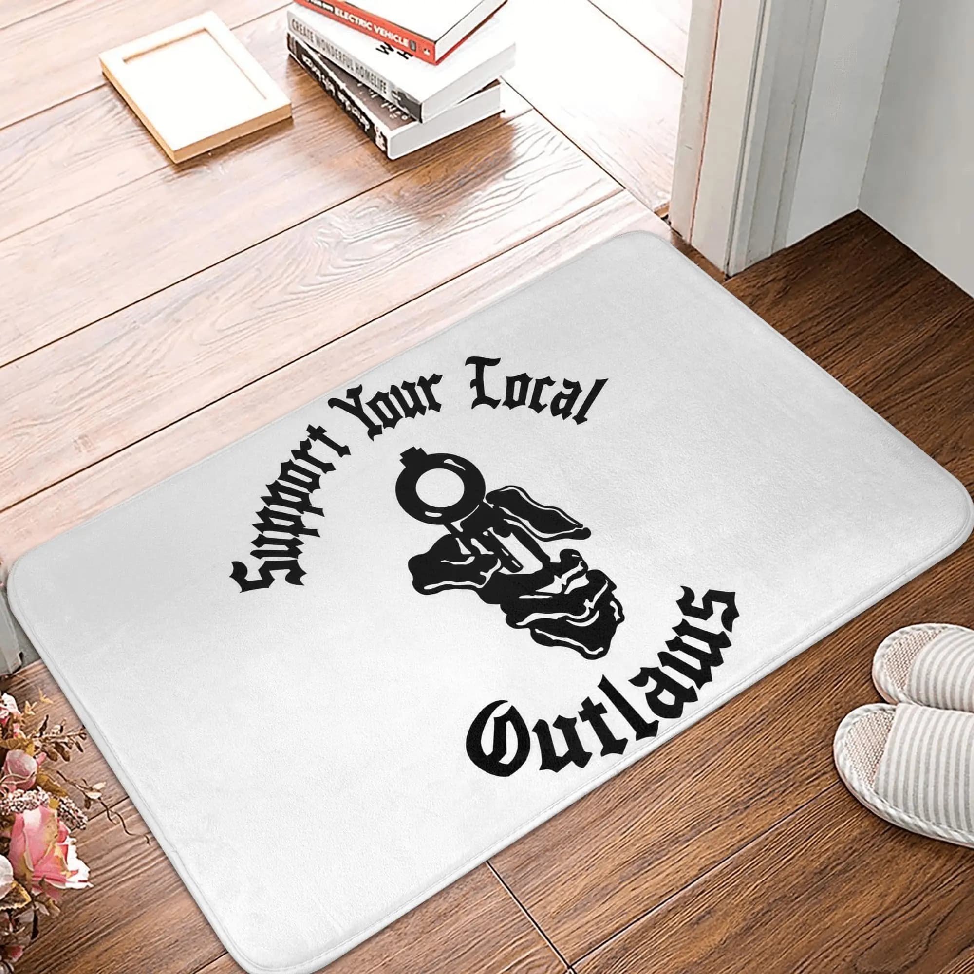 Outlaws Mc Support Doormat Tappetino per ingresso cucina, tappetino antiscivolo per la casa, tappetino per soggiorno
