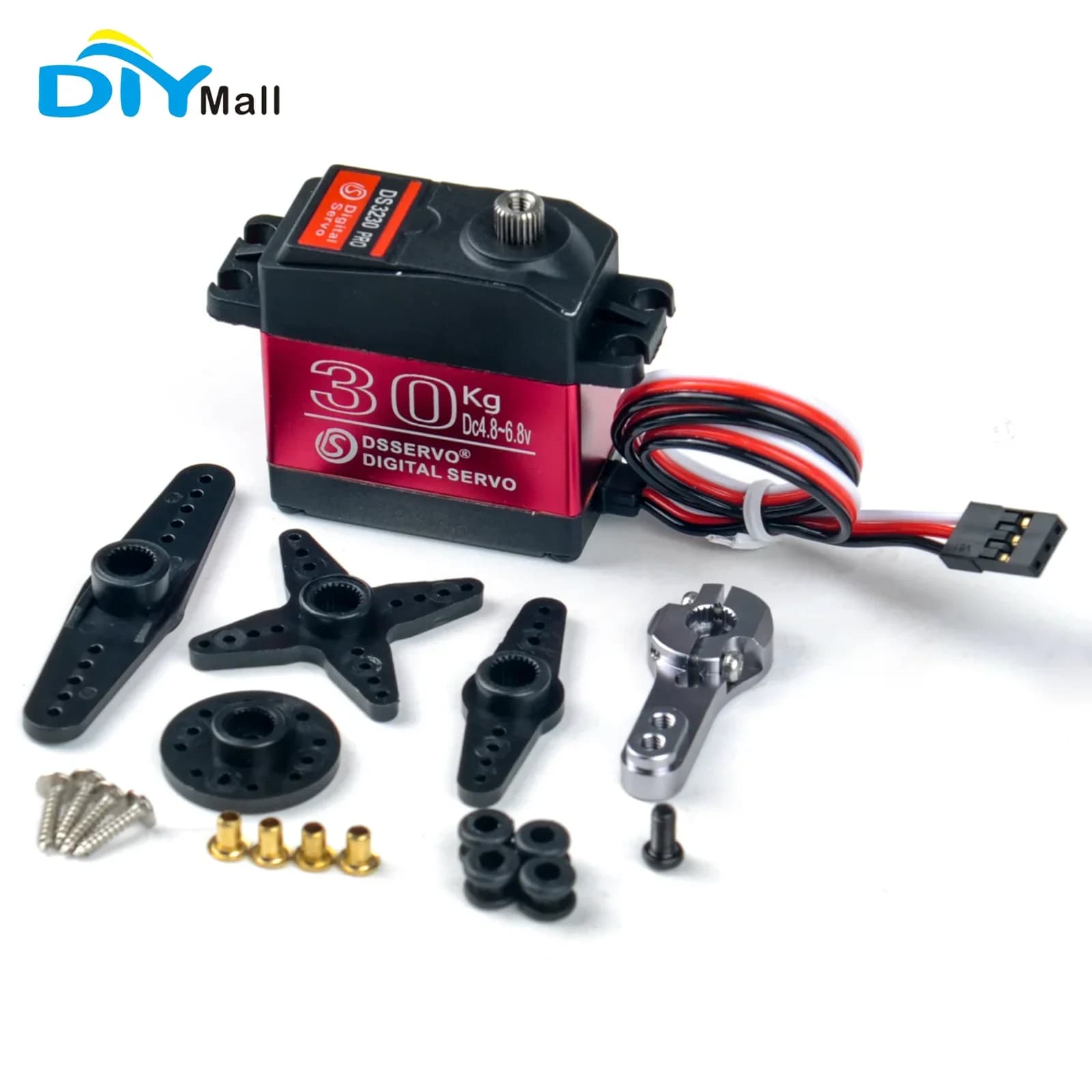 Servo Digitale DS3230PRO ad Alta Coppia 30KG 6V con Ingranaggi Interamente in Metallo IP66 Impermeabile per Auto RC e Crawler