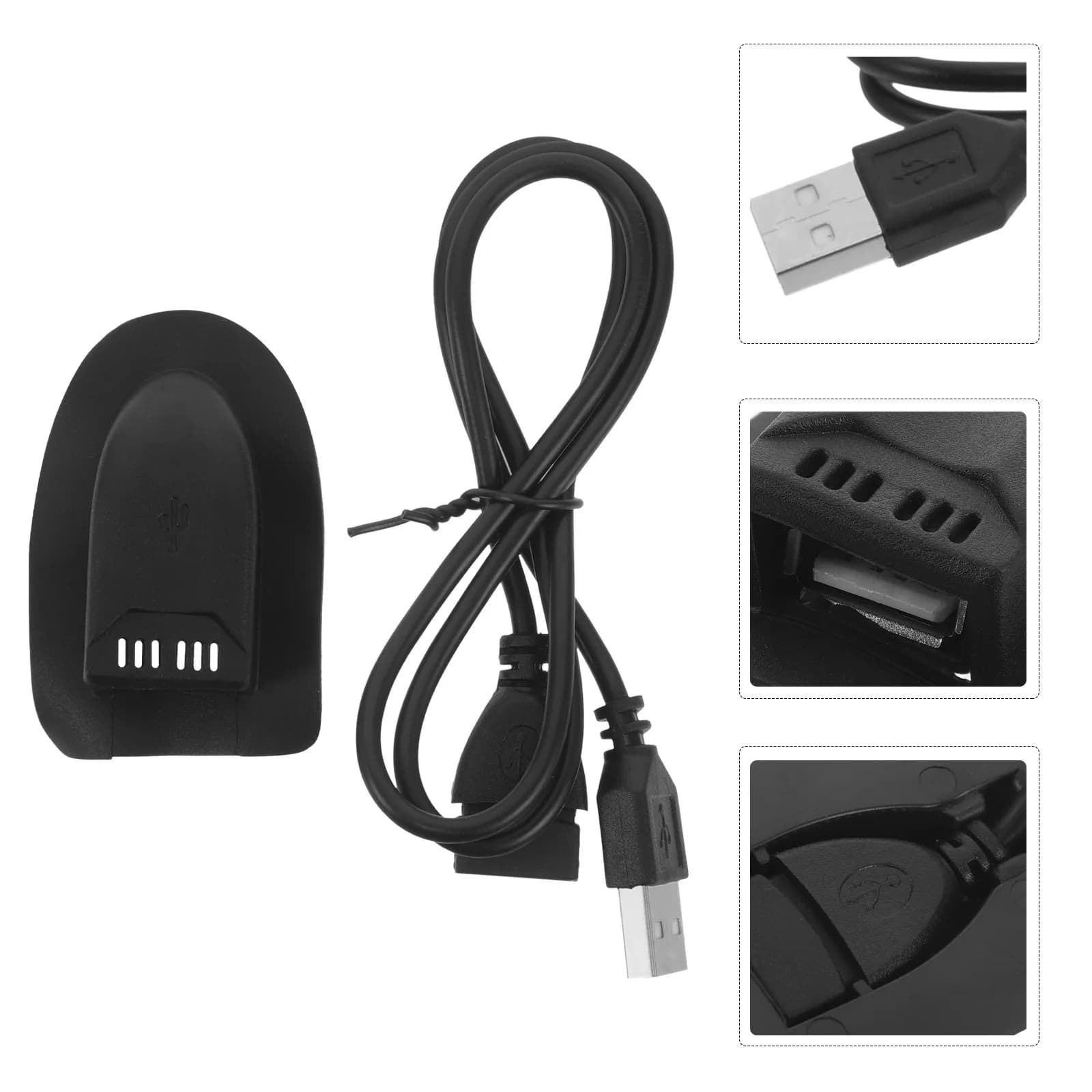USB Extension Cord Black Backpack Charging Cable Universal Travel Fast Charging Adapter for Phone Laptop Data Transfer