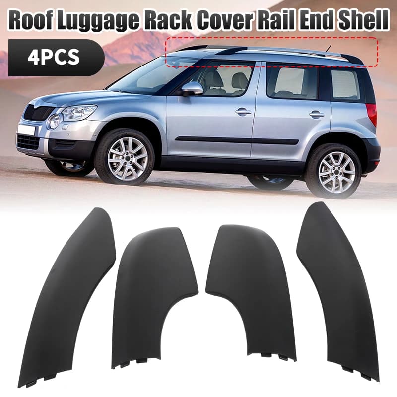 Copertura per portapacchi per Skoda Yeti SUV 2009-2018 Sostituzione della copertura del guscio dell'estremità della barra dei bagagli sul tetto 5LD860146-GT5 5LD860145-GT5