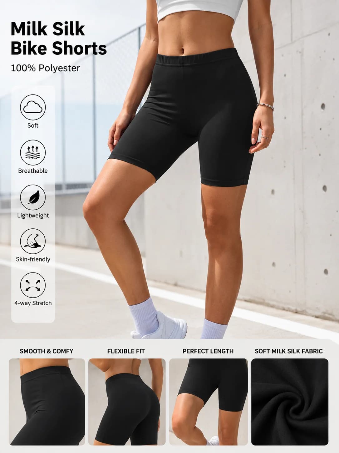 Abbigliamento sportivo da donna, abbigliamento sportivo casual, leggings da ciclismo, stile americano casual, abbigliamento a strati per ragazze alla moda