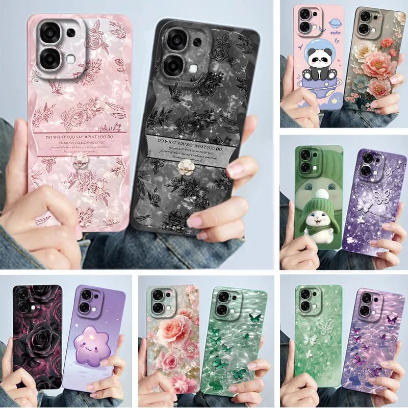 For Oppo A6 Pro 5G 4G Case Fashion Simplicity Oil Painting Floral Silicone Soft Phone Casing New Design Shockproof Back Cover
