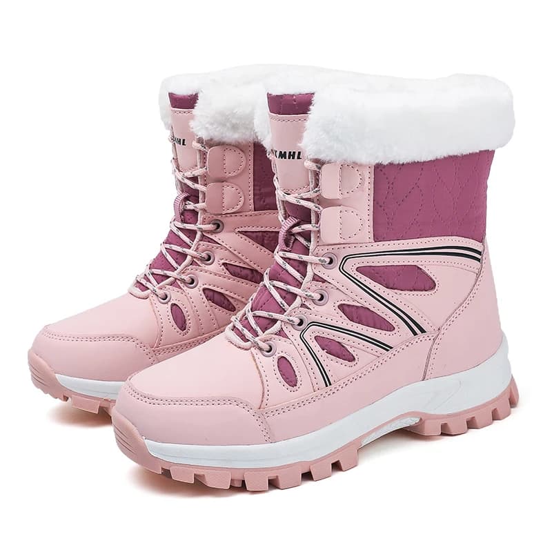 Scarponi da trekking da donna alti invernali Scarpe da trekking da montagna Stivali da neve caldi in peluche Dropshipping