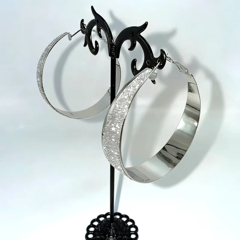 Y2K Gioielli Orecchini lucidi per donna Moda carina Punk Orecchini a cerchio geometrici Accessori Cool Hip Hop Rock Goth