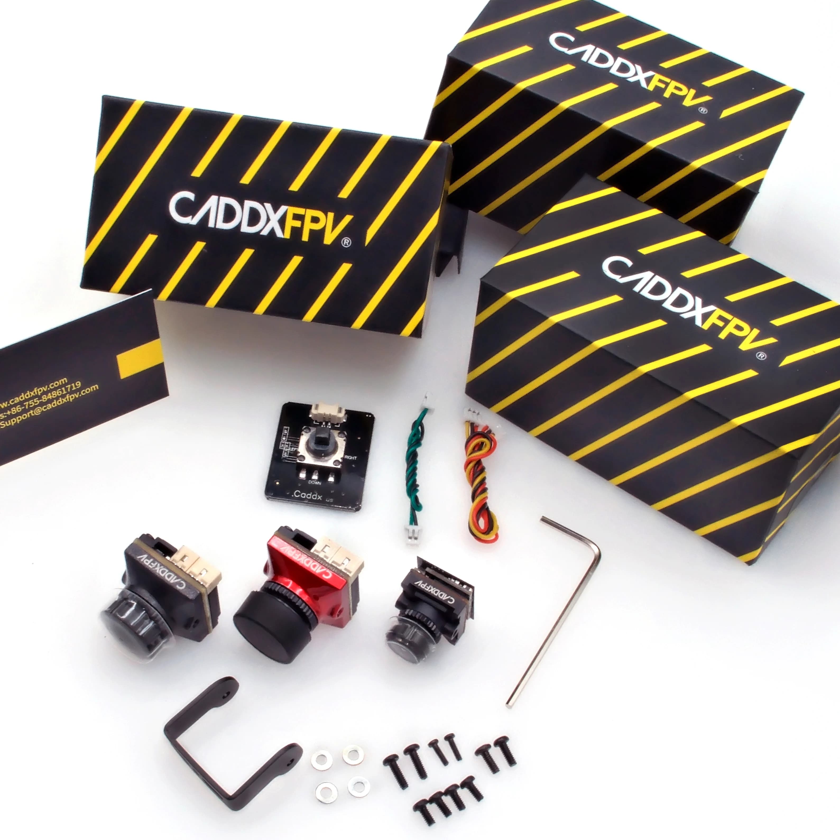 FPV Caddx Ratel 2 V2 camera with 2.1mm lens, 16:9/4:3 Switchable NTSC/PAL, with Replacement lens for FPV drones