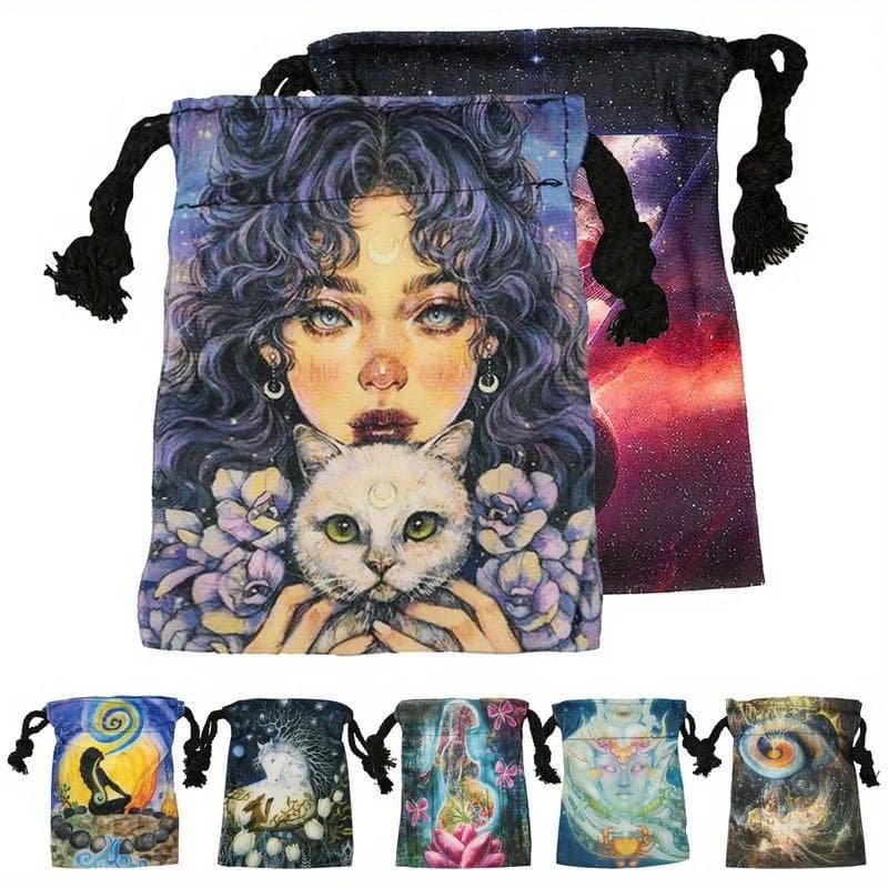Borsa portaoggetti per carte dei tarocchi Gioco da tavolo Pacchetto con coulisse Gioco da tavolo Borsa portaoggetti per carte dei tarocchi Giochi da tavolo
