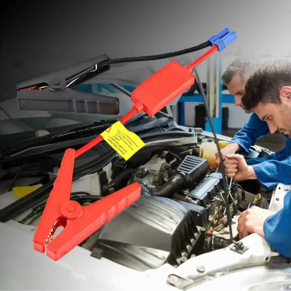 Cavo di avviamento d'emergenza per auto 12V con connettori a clip, resistente, per la prevenzione del inversionimento di polarità