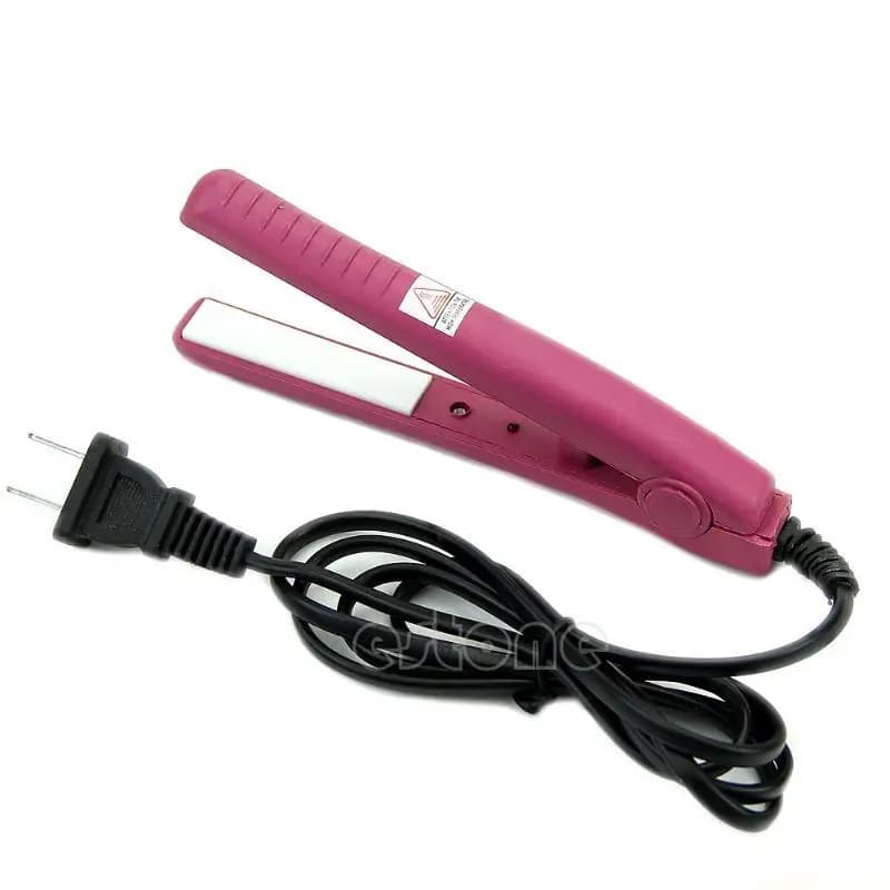 NEW D0AB Hot Mini Portable Black Ceramic Hair Plate Bigodino