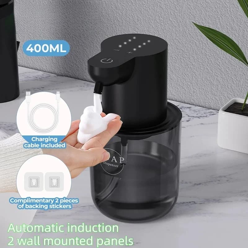 400ML Automatic Foam/Gel Soap Dispenser 4 Gears Infrared Sensor Foaming Soap Dispenser IPX5 for Home Bathroom