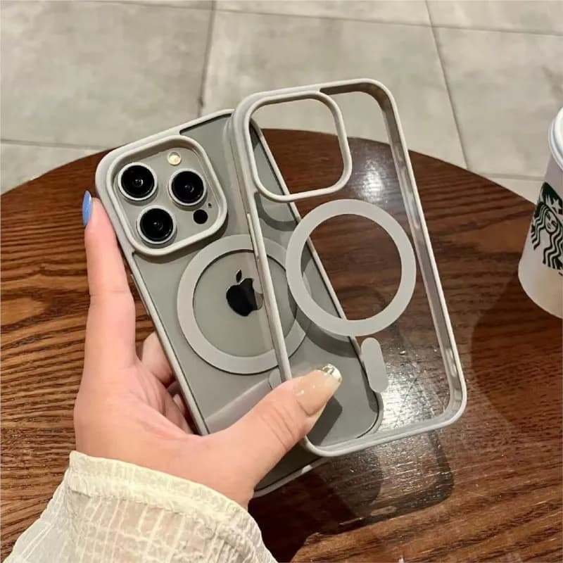 Copertura magnetica originale per paraurti acrilico trasparente per custodia Magsafe per iPhone 17 Air 17Promax 16 15 14 Pro Max Plus 13 12 11