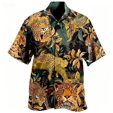 3D Printed Hawaiian Fashion Men's Loose Breathable Shirt