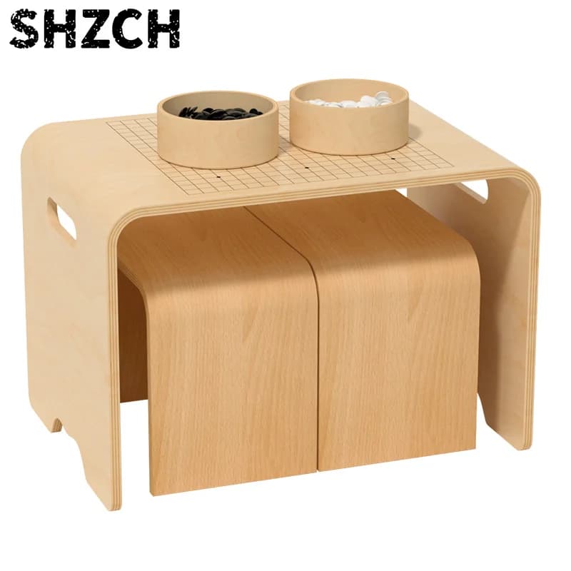 Custom 2024 New Arrival Preschool Wood Furniture Sets Chess Sensory Activity Play Table Backgammon Checker Table For Boys & Girl