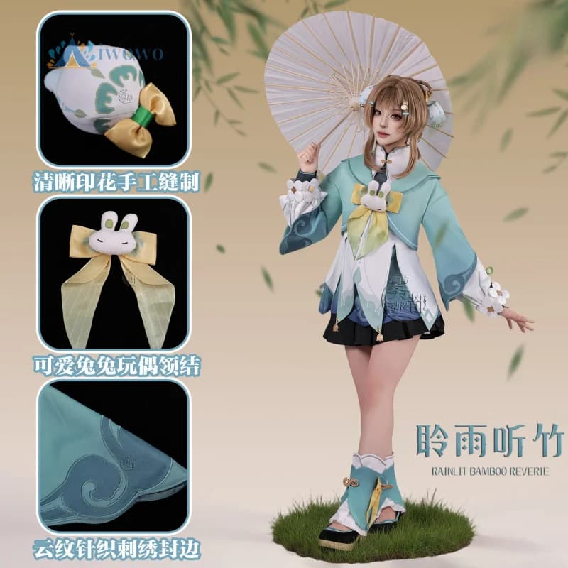 Genshin Impact Game Yaoyao Cosplay Costume Deepavali Outfit Dress Carnival Halloween Comic Role Play Woman New Uniform