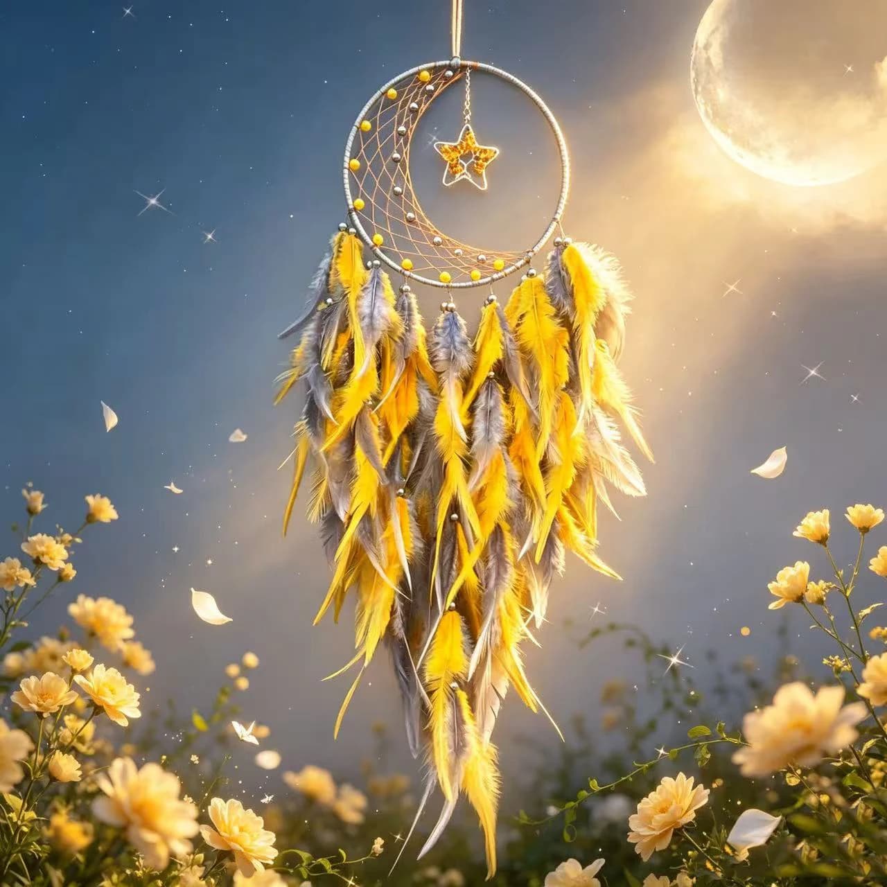 Handmade Tree Of Life Star Moon Dream Catcher Feather Wind Chimes Wall Hanging Ornaments Dreamcatcher Gift Home Crafts Decor
