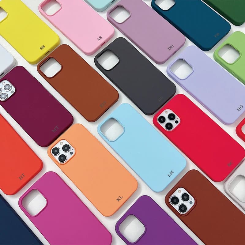 Personalise Names Letters Real Liquid Silicon TPU Soft Cases For Iphone 13 15 16 17 Pro Max 14 15 16 plus 14 13 15 16 pro Covers