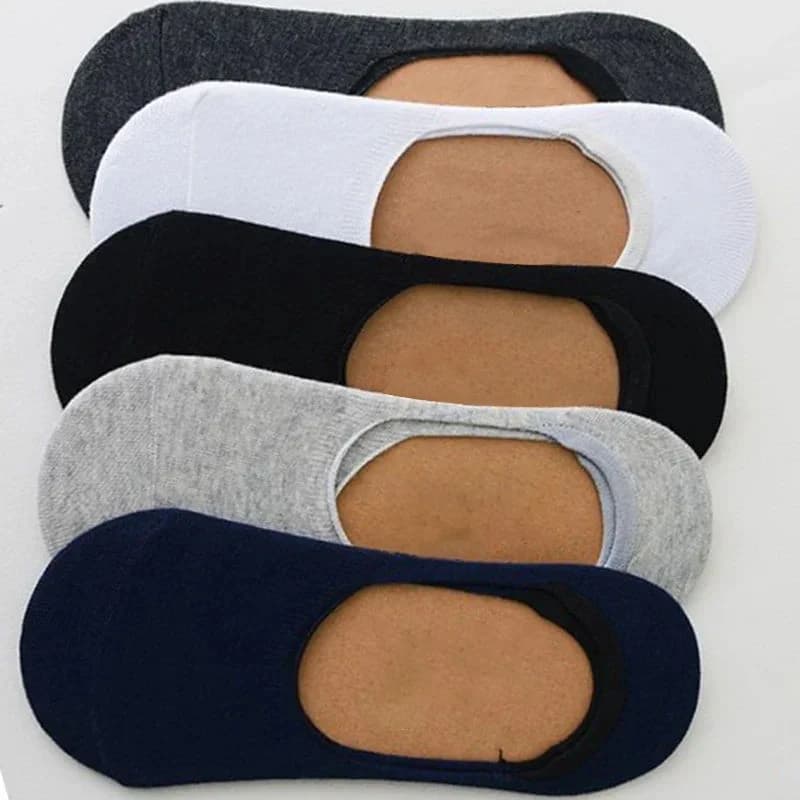 5Pairs Men Boat Socks Summer Autumn Non-slip Invisible Breathable Sock Male Ankle Sock Slippers Sports Sock