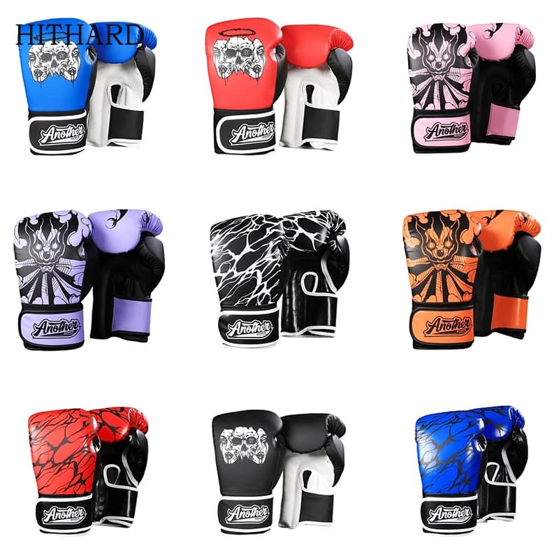 Boxing Gloves Muay Thai MMA Kickboxing for Training, Sparring, Boxing Bag, Men's Wrist Guard Adult Boy
