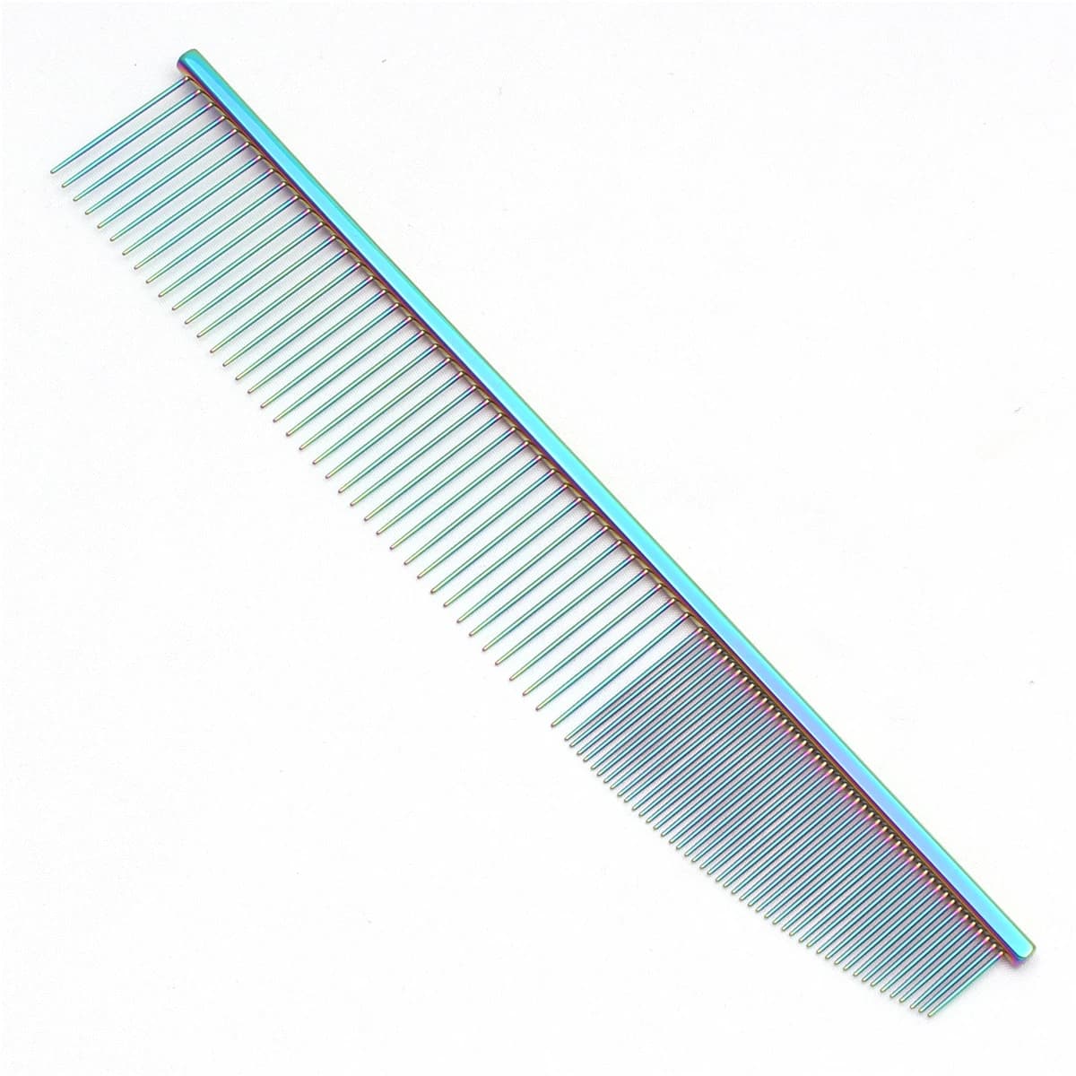 Pet Comb Gold Metal Handle Dog Grooming Comb 1Pcs Cat Flur Comb Light Colorful Brush for Pet Salon Dropshipping