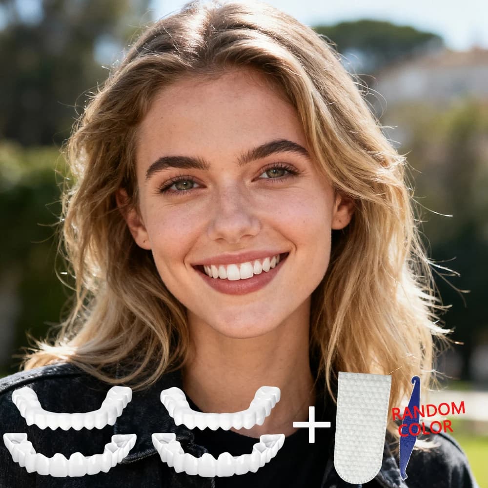 Nuove Faccette Dentali Riutilizzabili Stile Classico Senza Tempo, Sbiancamento Istantaneo per un Sorriso Impeccabile, Design Evergreen per Tutte le Occasioni H2931
