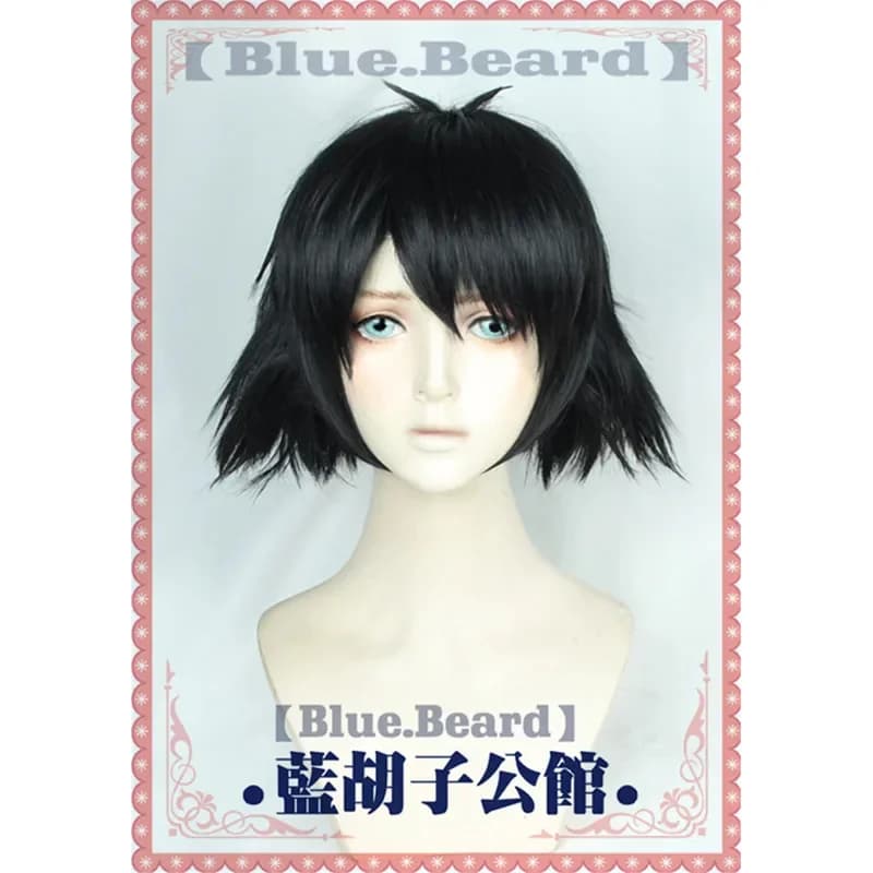 Nuovo Anime Steins Gate Ruka Urushibara Cosplay Shiina Mayuri Nero Corto Riccio Halloween Capelli Sintetici + Parrucca Gratuita Capa;3,v'5.t;8