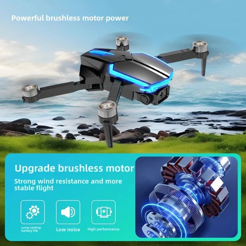 Drone X7 con Motore Brushless, Quadricottero Giocattolo per Ragazzi, UAV per Fotografia Aerea ad Alta Definizione, Regalo di Compleanno, Versione Internazionale