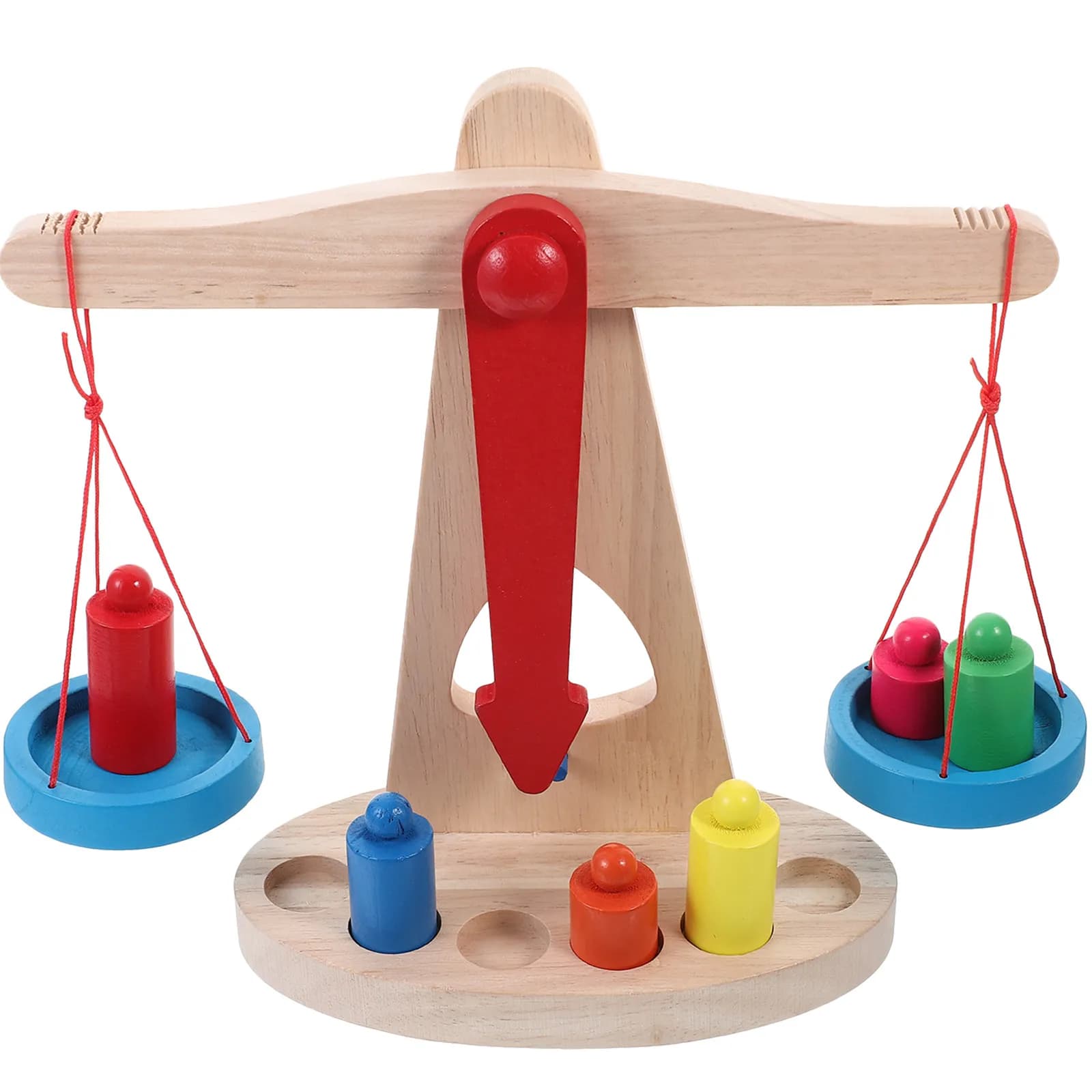 Set di Bilancia in Legno per Bambini, Kit Educativo Montessori per l'Apprendimento Precoce, Esperimenti Scientifici e Artigianato Fai-da-Te