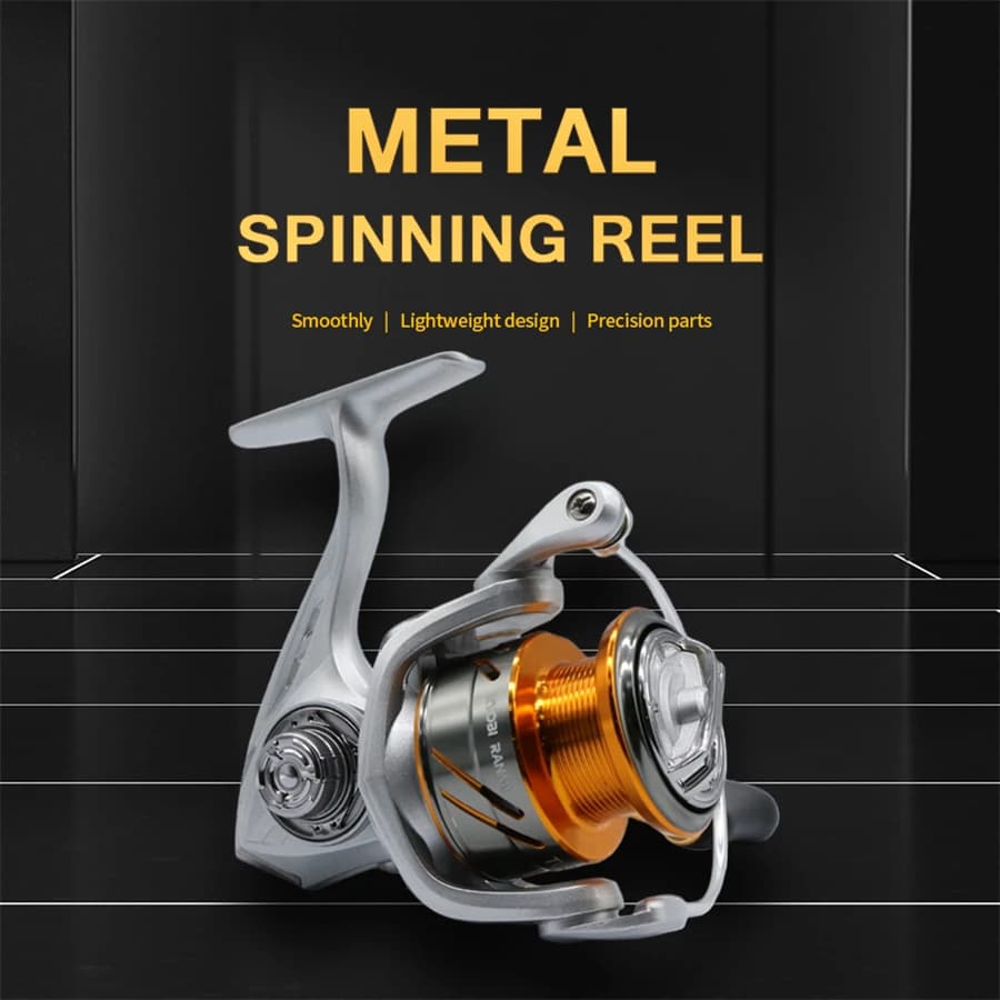 Mulinello da Pesca ROOBLINOS TC, Mulinello Spinning con Frizione Potente, Leggero, con Cuscinetti a Sfera, per Acqua Salata e Dolce
