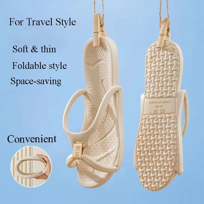Unisex Foldable Travel slippers in EVA, Anti-slip flip-flop for Hotel, Bathroom, Interior, Light and Comfortable