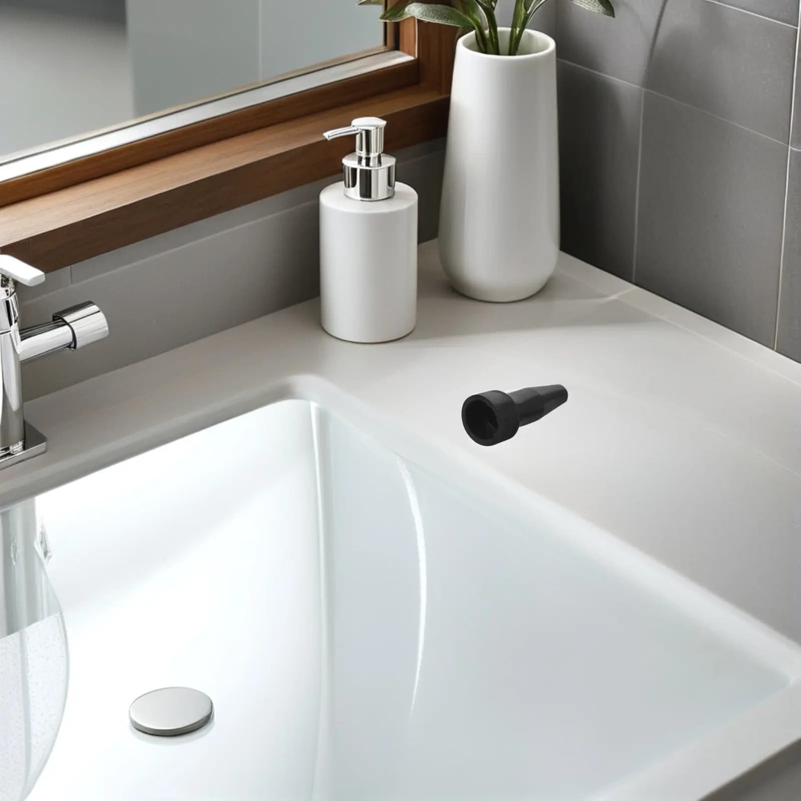 2 Pezzi Testina Pompa Dispenser Sapone di Ricambio in Gomma per Dispenser Sapone da Parete Cucina Bagno Igienico Facile Installazione Anti-Perdita