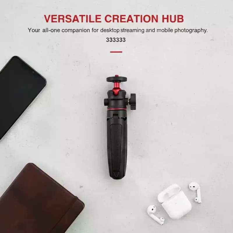Telescopic Auction Tripod for Selfie, Support for Smartphone, Desktop Grip, Selfie Bearing for Camera, Live Vlog and Action Camera