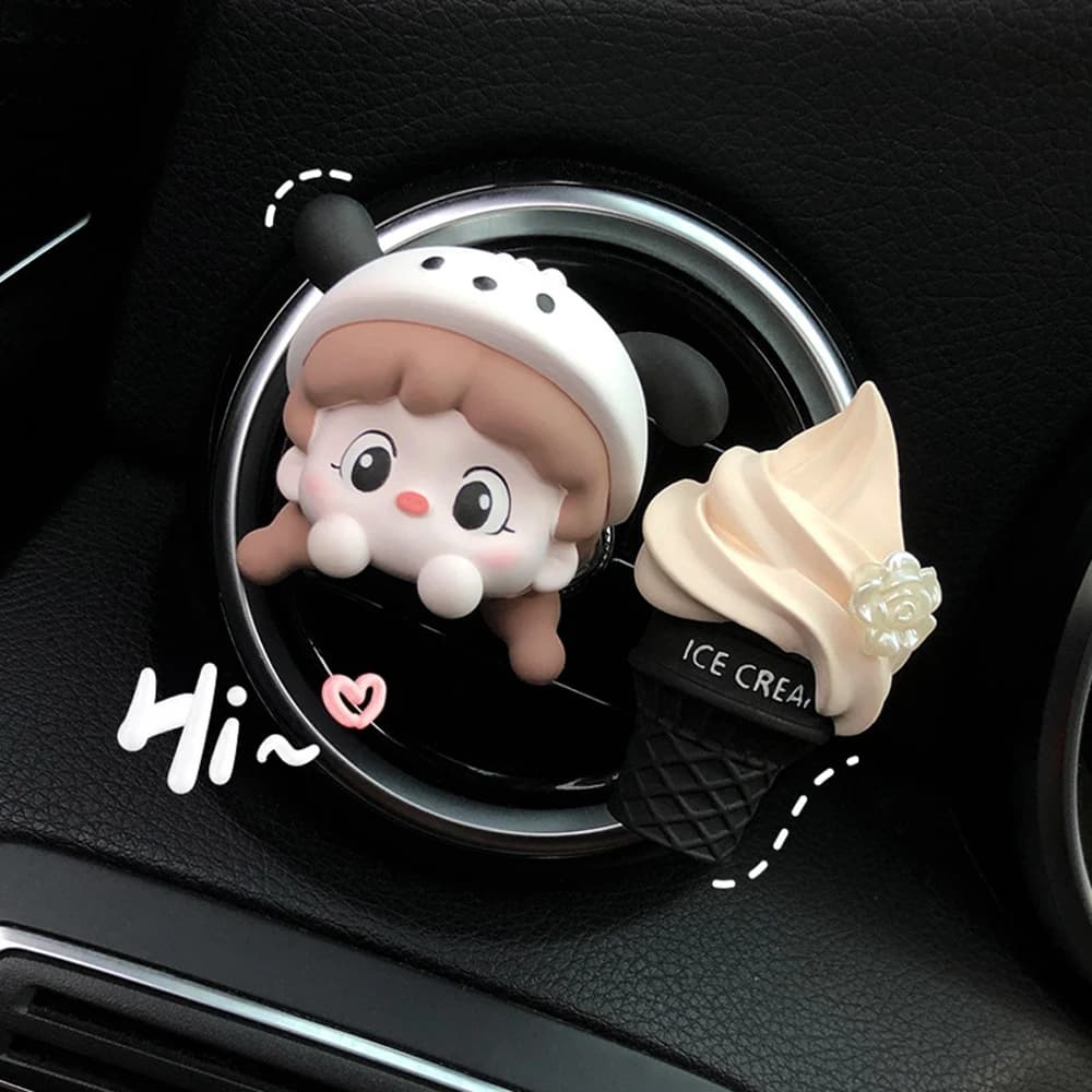 Car fragrance diffuser Gelato Girl Beautiful Day Scentstone with Perfume Fashionable IP Elements Air Outlet Decoration Premium Gifts