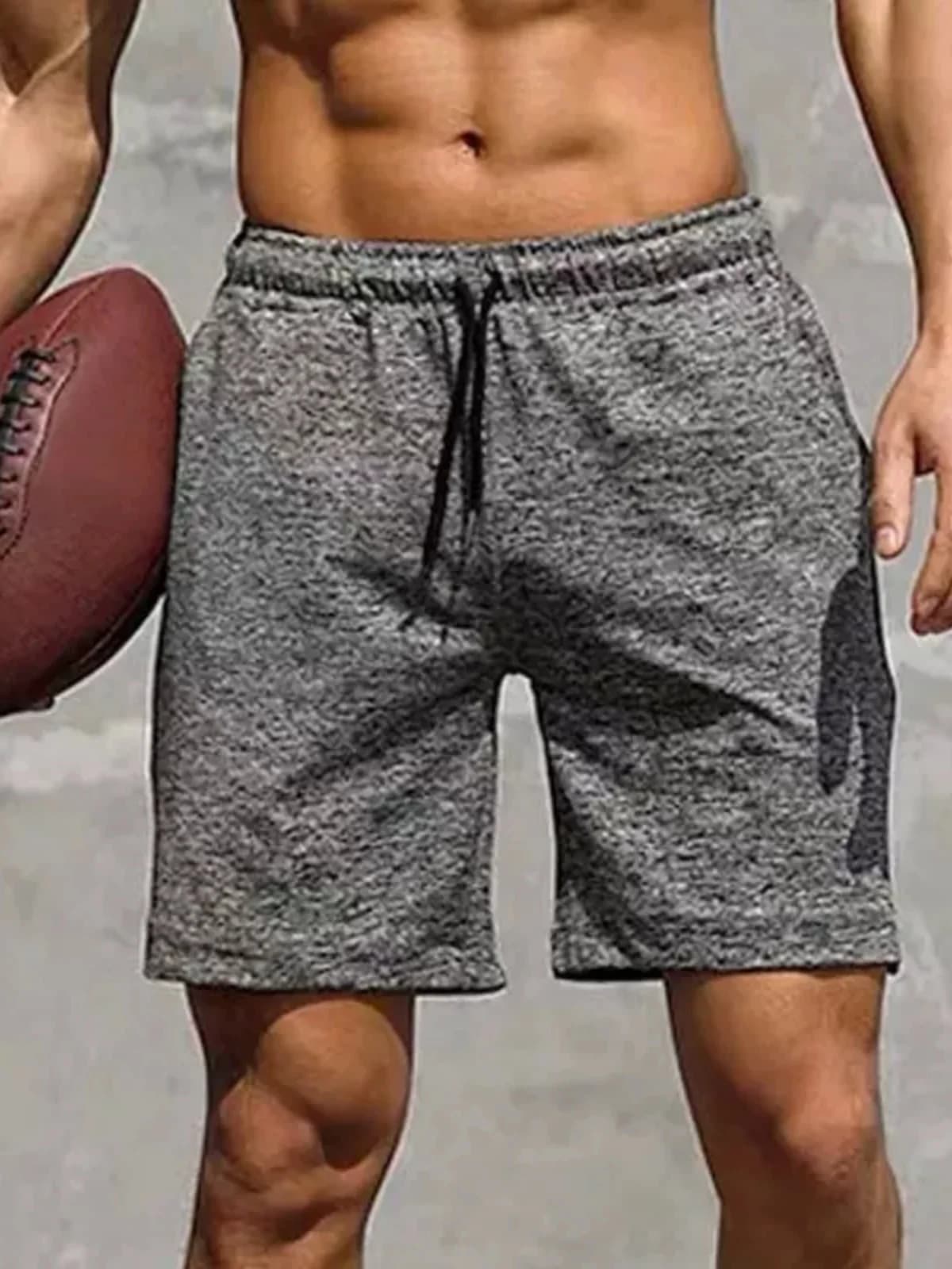 Fitness Quick Dry Loose Shorts Men's Casual Pants Straight Leg mid Waist European Style Quick Dry Function Autumn Season