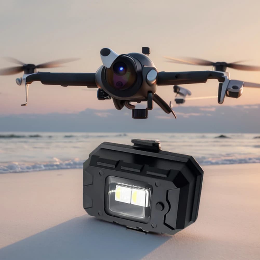 7 Color Motorcycle LED Mini Signal Light 4 Modes Drone Strobe Light Turn Signal LED for RC Fix Wing Aircraft Airplane Helicopter