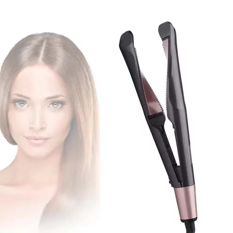 Hair Plate 2 in 1 with LCD Display, Iron Curtain and Portable Led, Rapid PTC Heating