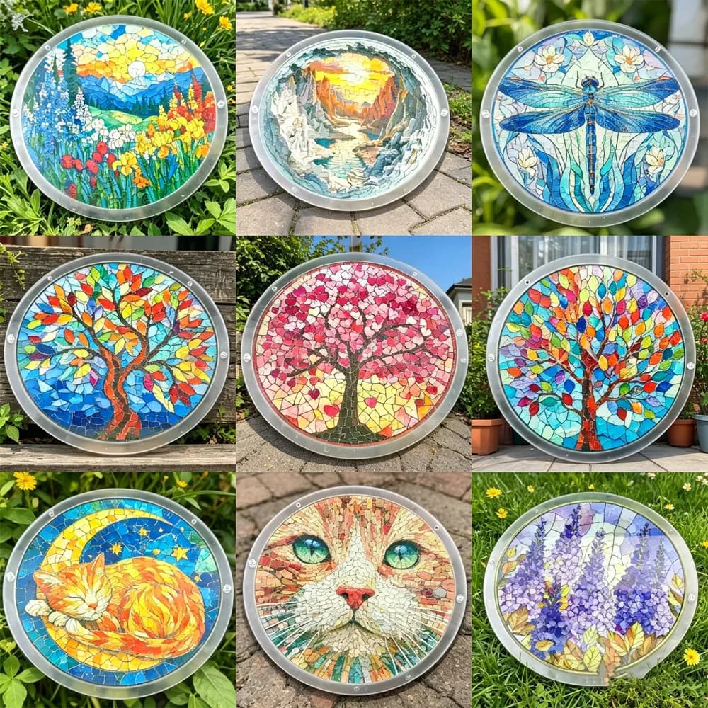 Puzzle in Acrilico Fai-da-Te, Decorazione per Finestre, Ornamento Estetico per Interni, Regalo