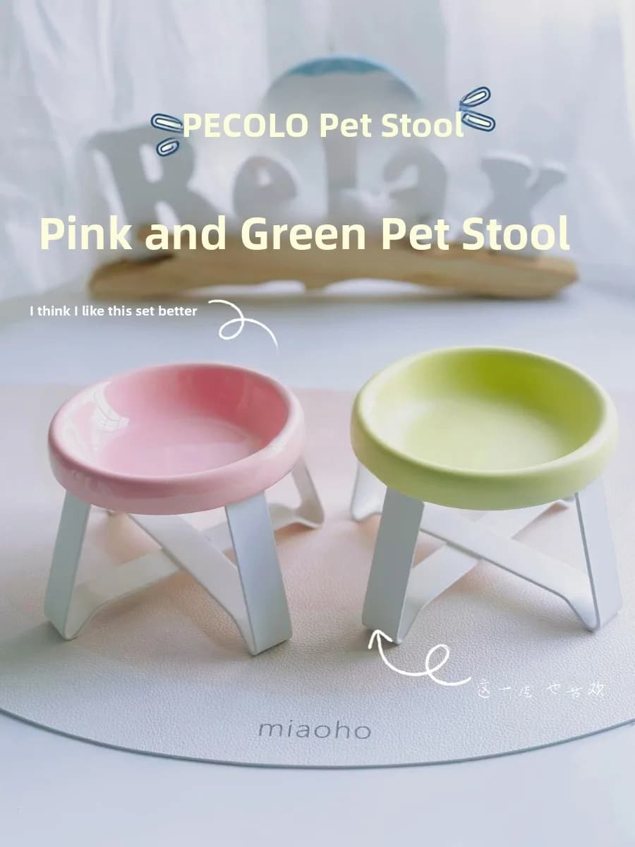 Ciotola per Animali Domestici Pecolo Cerc con Supporto Alto, Set di Vassoi per Cibo per Cani, Prezzo Speciale, Applicabile Universalmente, Ciotole per Cani