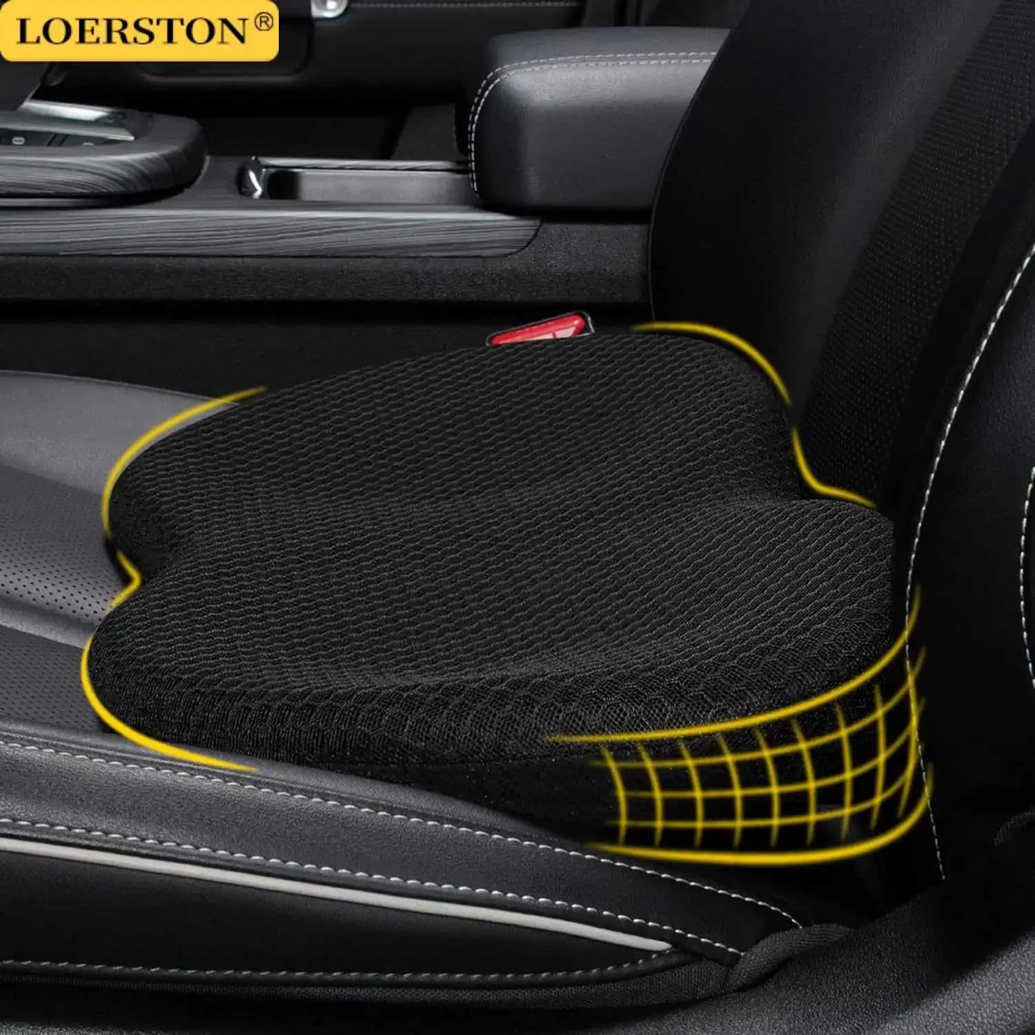 Cuscino Multifunzionale per Sedile Auto, Supporto Lombare Universale in Memory Foam, Traspirante e Confortevole per Conducente