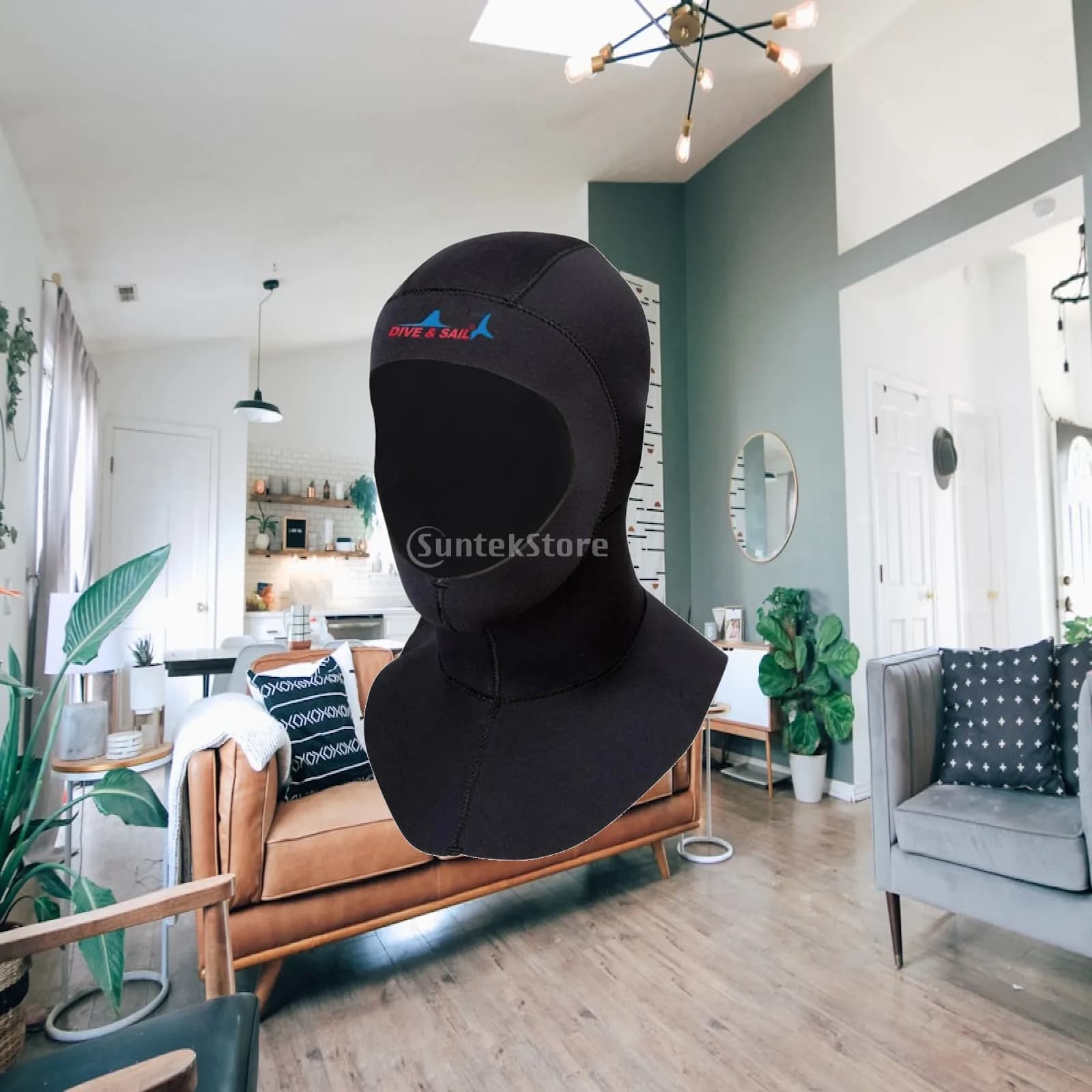 Lightweight Neoprene Diving Hood Full Face Scuba Cap Beanie for Water Sports Swimming Snorkeling