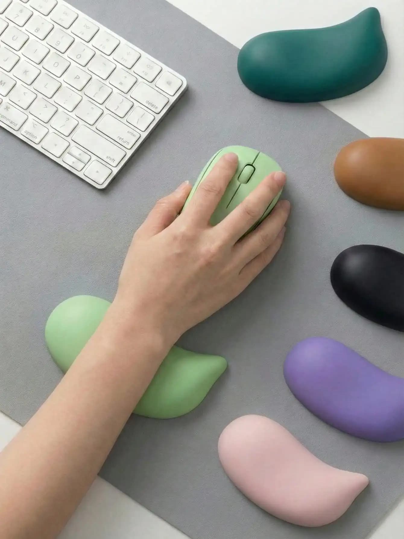 Poggiapolsi Ergonomico in Silicone per Mouse, Supporto Comodo per Polso per Ufficio e Gaming