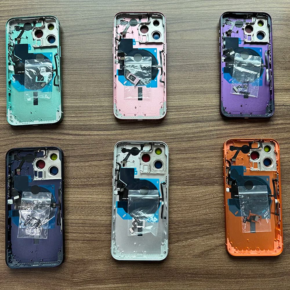 Pre-Installed Modified Back Housing For Iphone 14 Pro Max Convert To 17 Pro Max Middle Frame Housing 14Pm Diy Like 17Pm + Tray