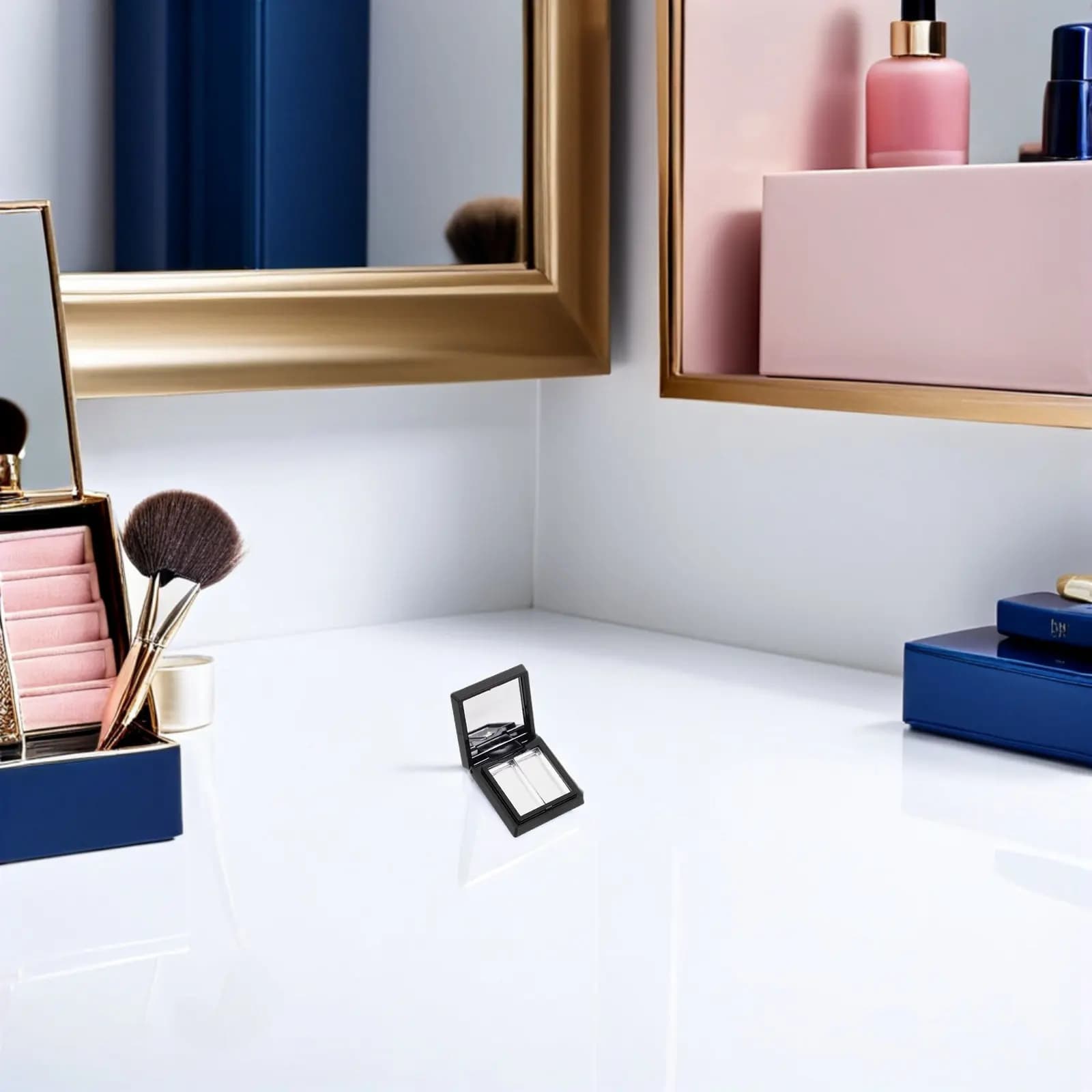 1 Set Makeup 18 Grid Diy Case For Eyeshadow Lipstick Powder Travel Refillable Container Multifunctional Storage Kit