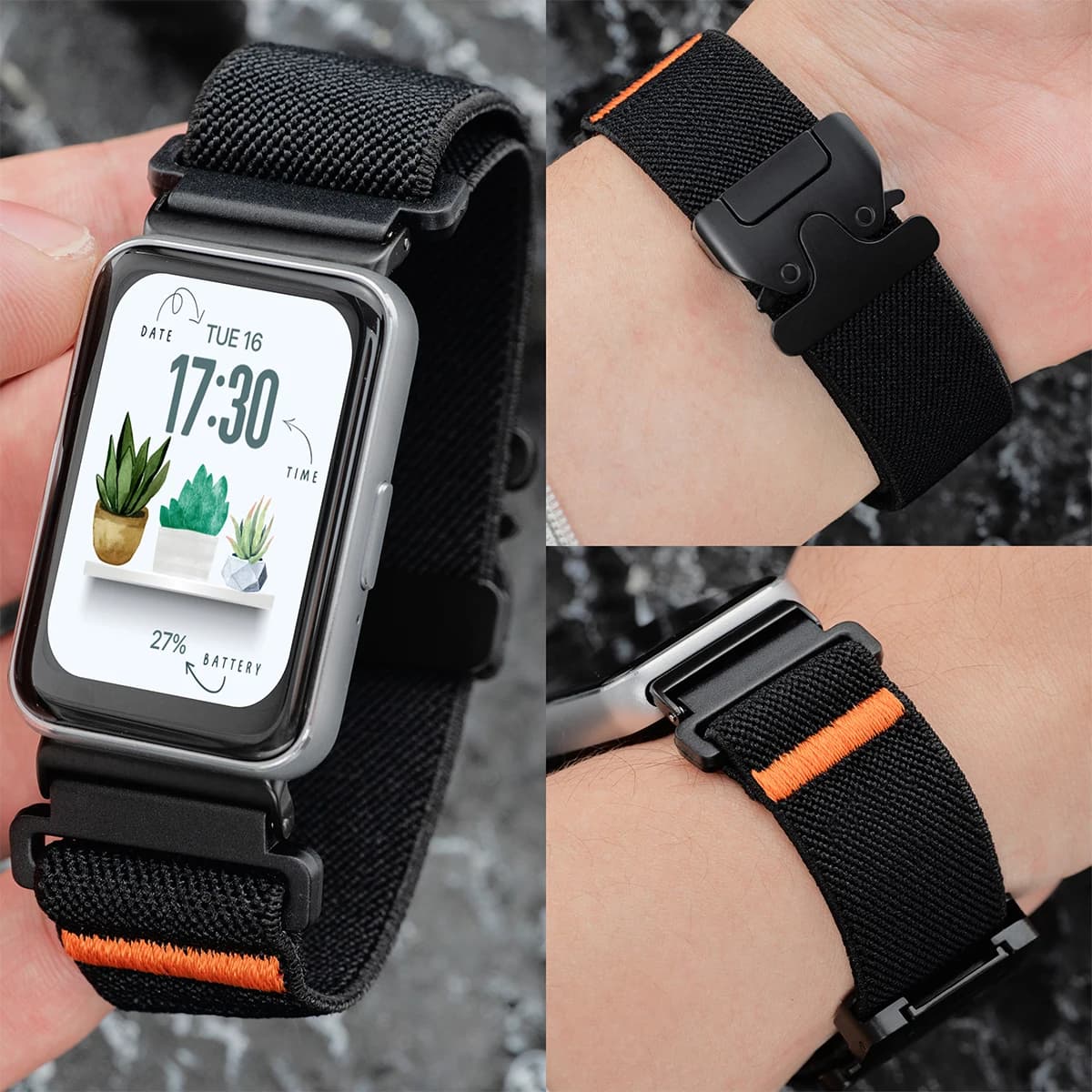 Parachute Strap for Samsung Galaxy Watch Fit 3 Stretched Nylon Adjustable Pulseira Bracelet for Galaxy Watch Fit 3 Band