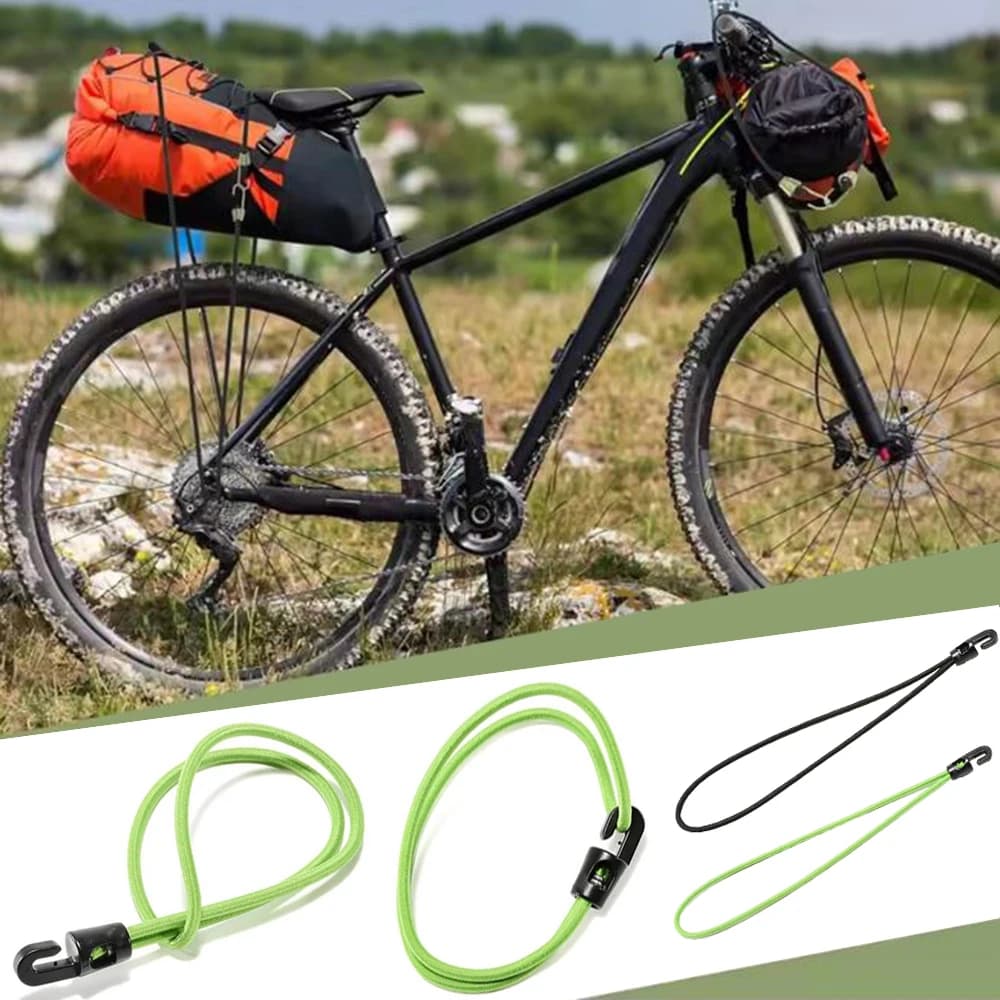 10 Pezzi Corde di Fissaggio per Ciclismo all'Aperto, Cinghie da Viaggio, Cinghie per Bagagli Posteriori Bici, Corde di Fissaggio Portatili, Compatte e Facili da Usare S004224
