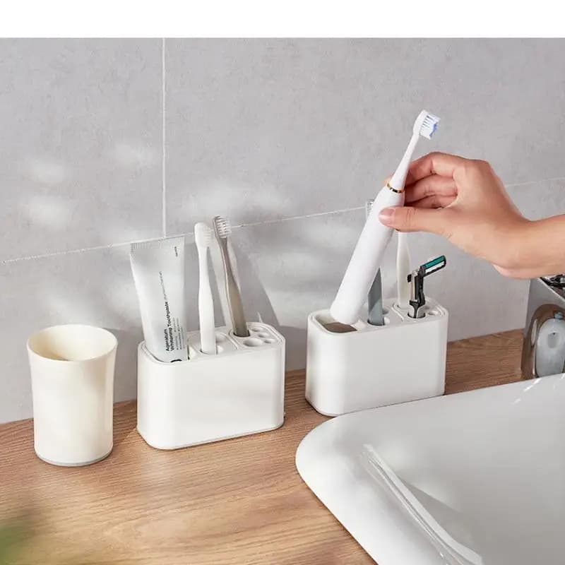 Organizzatore per Spazzolini da Bagno Multifunzionale con Facile Installazione per Articoli da Toeletta