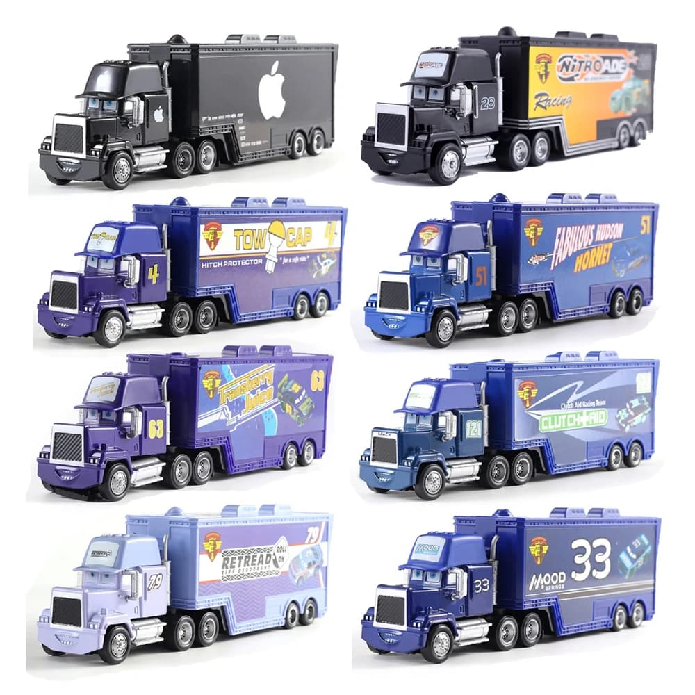 Truck Doc Hudson Black Apple No: 4,33,63,79 Container Truck 1:55 Die Casting Model Car Truck Toys Birthday Gifts