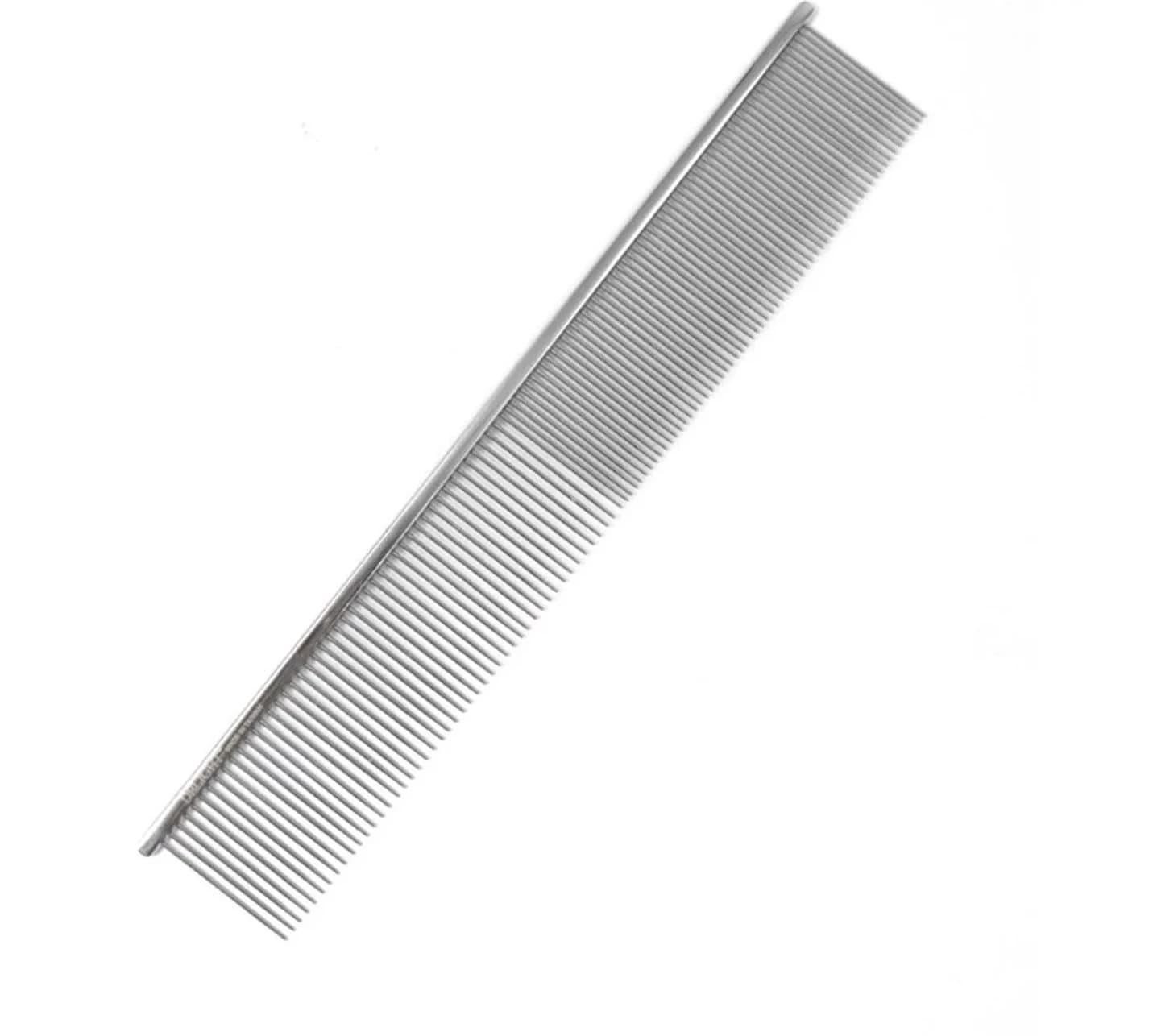 Suitable for pet grooming row comb piano comb half wide half dense silver cat dog dl201