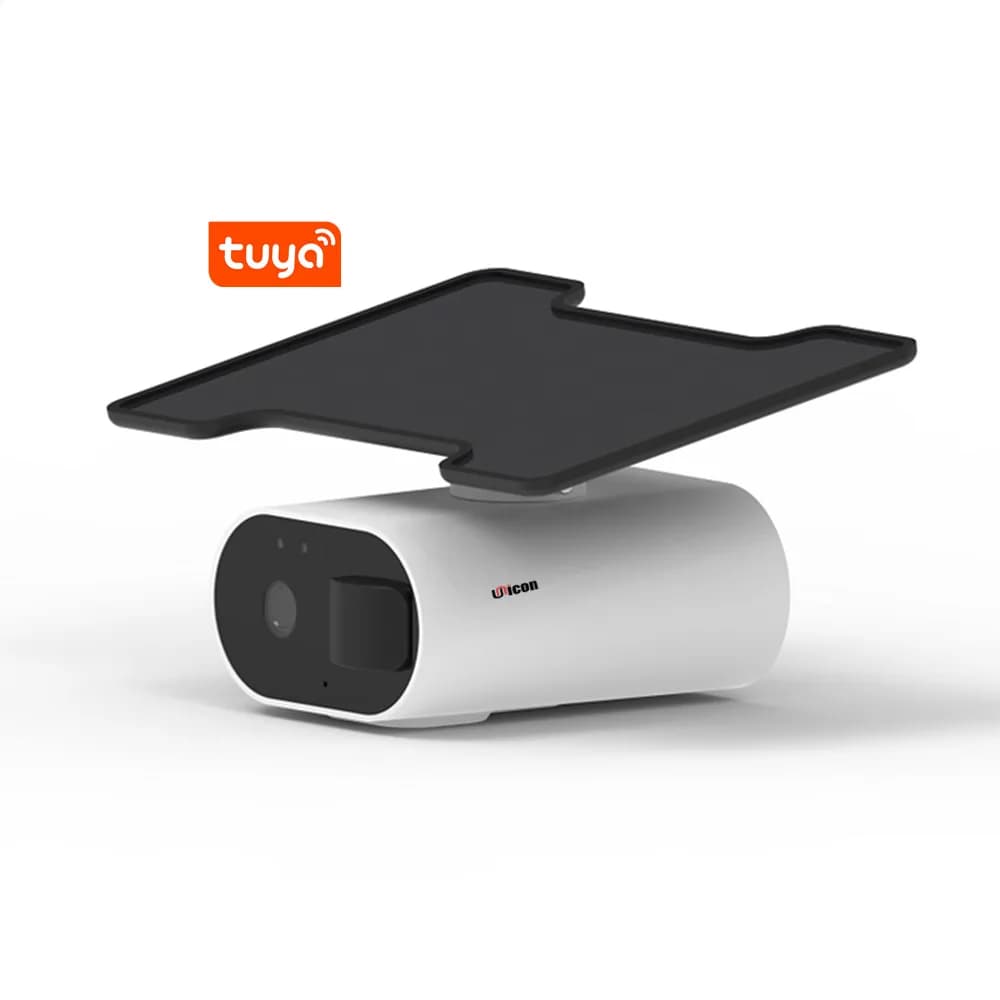 Smart Tuya 1080P FHD 2W Pannello solare PIR Telecamera IP solare WiFi wireless alimentata a batteria per esterni