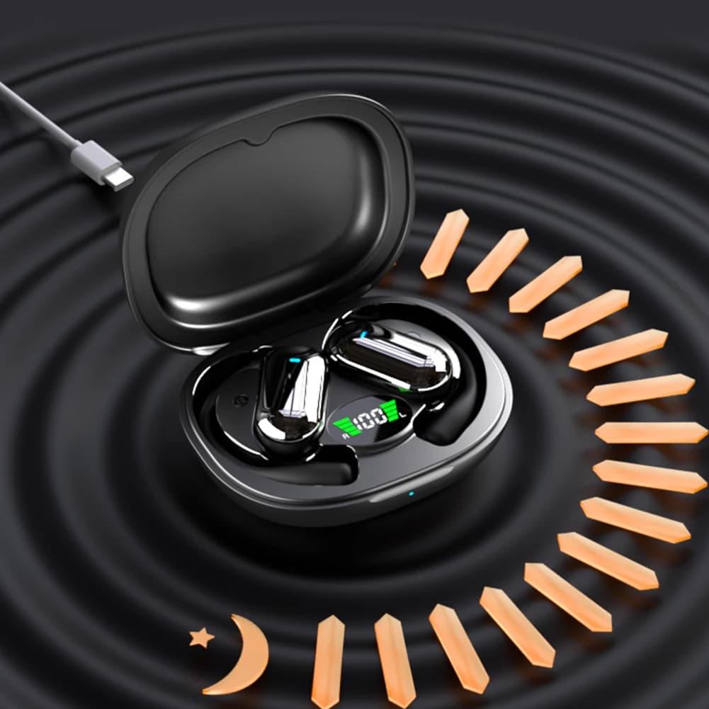 BT 5.3 Open Ear Headphones Noise Cancelling Wireless Earbuds Long-Lasting Real-Time Translation Earphone for Travel and Business