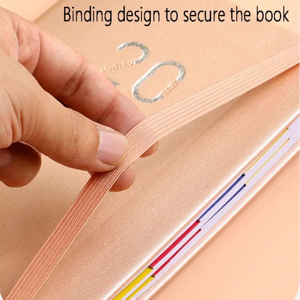 Agenda A5 2025, Quaderno da 312 Pagine, 5 Colori, Blocco Note per Affari, Diario con Copertina in Pelle, Blocco per Scrittura